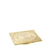 Brass Square - Framed Round Cover Plate (Small Holes) Floor Drain